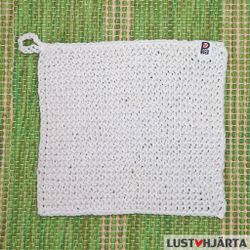 Stickad lite mindre disktrasa - 30% lin 70% bomull
