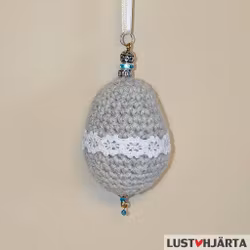 Virkat påskägg med dekoration