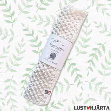 Stora trasan - stickad disktrasa - 30% lin 70% bomull