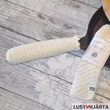 Virkat handtagsskydd stekpanna - 30% lin 70% bomull - uddkant