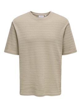 GIVO KNIT TEE BEIGE