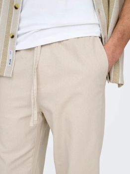 SINUS COT LIN PANT SILVER LINING