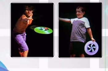 Flerfärgad LED frisbee