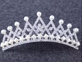 Brudkrona med Pärla och Strass
