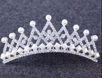 Brudkrona med Pärla och Strass