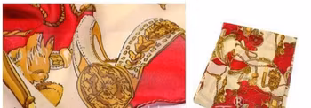 Härliga Mönstrad Chiffong Scarf Sjal