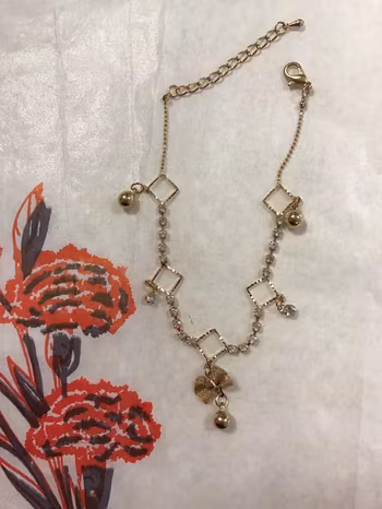 Fotlänk,Fotsmycke,Vristlänk med Strass