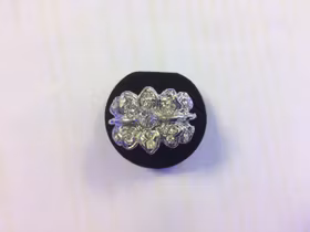 Silverpläterade ringar med strass