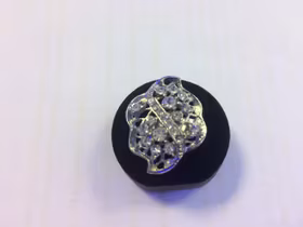 Silverpläterade ringar med strass