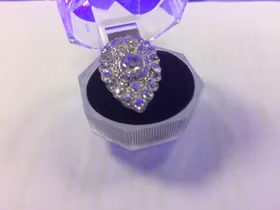 Silverpläterade Strass Ringar