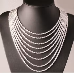 925 Silverpläterad ( stämplat )  Halsband