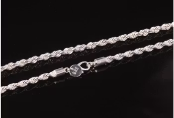 925 Silverpläterad ( stämplat )  Halsband