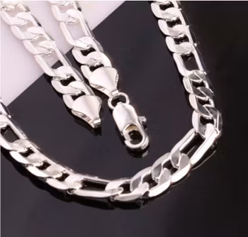 925 Silverpläterad ( stämplat )  Halsband , 6.00mm