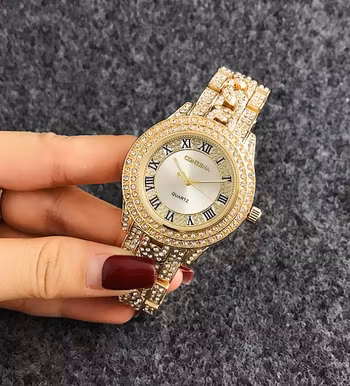 Super Häftig Dam Klocka med Strass