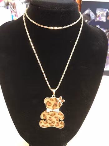 Långt Stort halsband med Strass