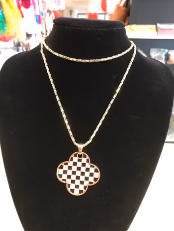 Långt Stort halsband med Strass
