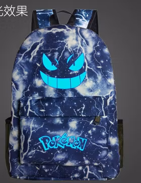 Nattlysande Pokemon Ryggsäck