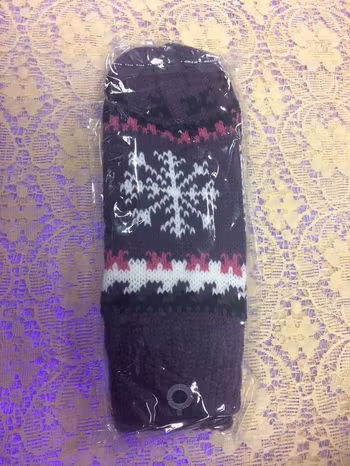 Stickad Vinter Vantar med Fleece