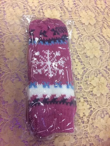 Stickad Vinter Vantar med Fleece