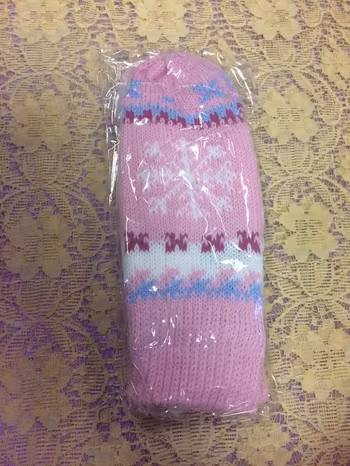 Stickad Vinter Vantar med Fleece