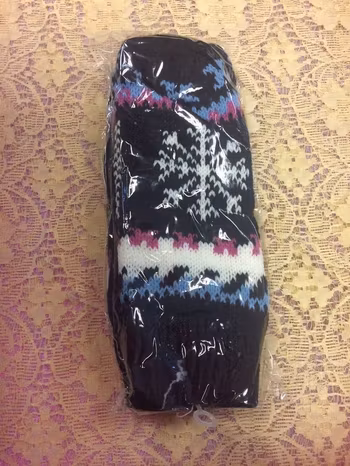 Stickad Vinter Vantar med Fleece