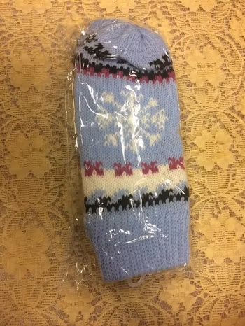 Stickad Vinter Vantar med Fleece