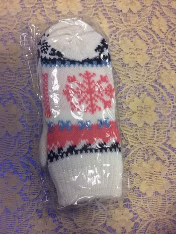Stickad Vinter Vantar med Fleece