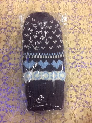 Stickad Vinter Vantar med Fleece