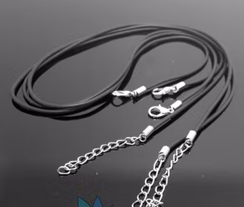 Svart Halsband Läderrep