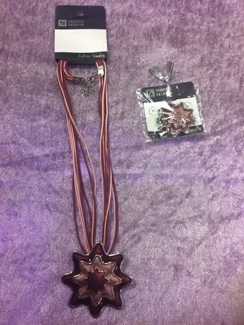 Retro Vintage Stort Halsband med Örhänge