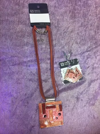 Retro Vintage Stort Halsband med Örhänge