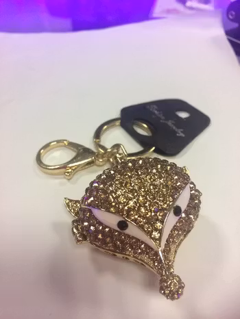 Gyllene Strass Nyckelring