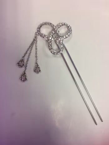 Hårnål med Färgad Strass
