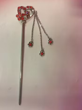 Hårnål med Färgad Strass
