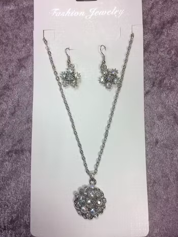 Vacker Strass Halsband Set