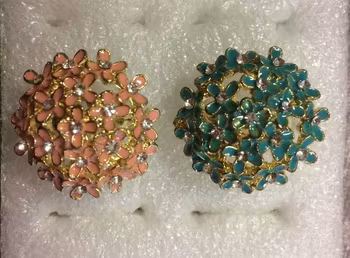Härlig Blommar Ring med strass