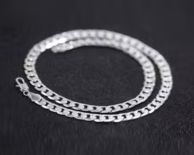 925 Stämplat Silverpläterad Halsband