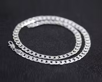 925 Stämplat Silverpläterad Halsband