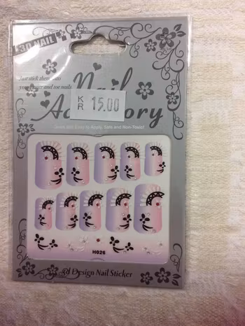 3D Självhäftande Stickers / Nageldekor
