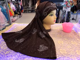 Arabisk Hijab / Muslimsk Huvudduk med Glitter