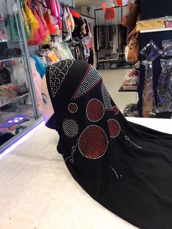 Arabisk Hijab / Muslimsk Huvudduk med Glitter
