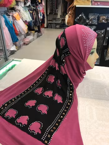 Arabisk Hijab / Muslimsk Huvudduk med Glitter