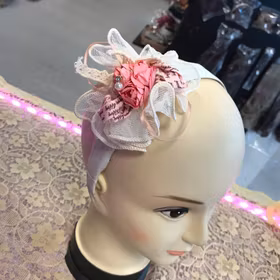Handgjord  Stor Diadem med Strass och Pärla