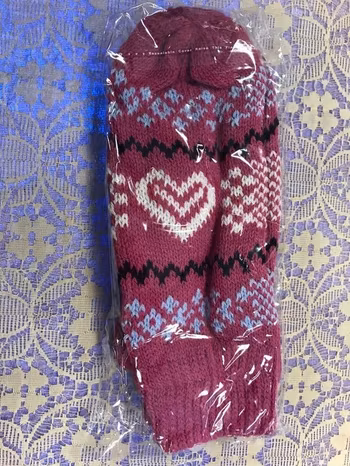 Stickad Vinter Vantar med Fleece