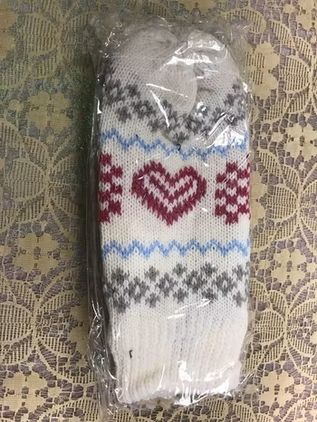 Stickad Vinter Vantar med Fleece