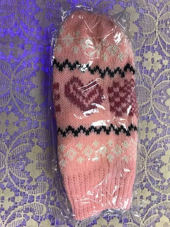 Stickad Vinter Vantar med Fleece