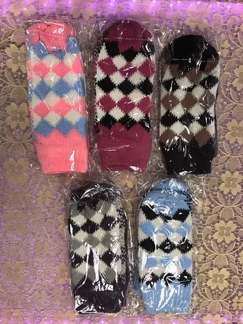 Stickad Vinter Vantar med Fleece