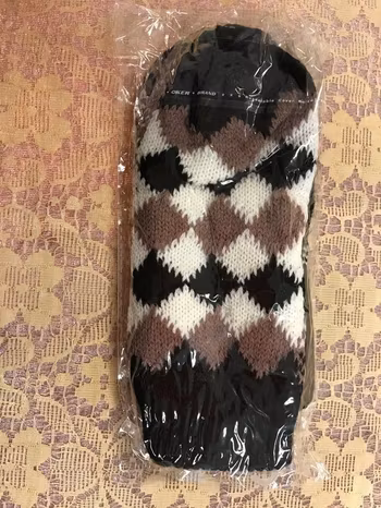 Stickad Vinter Vantar med Fleece