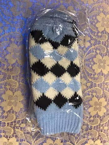 Stickad Vinter Vantar med Fleece