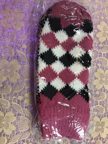 Stickad Vinter Vantar med Fleece